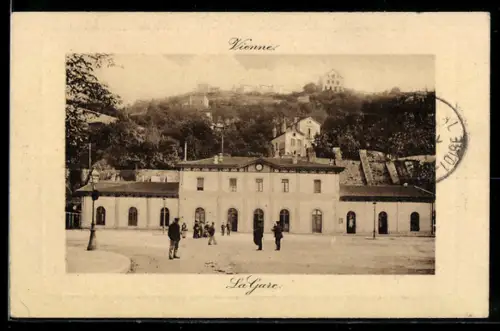 AK Vienne, Blick auf den Bahnhof