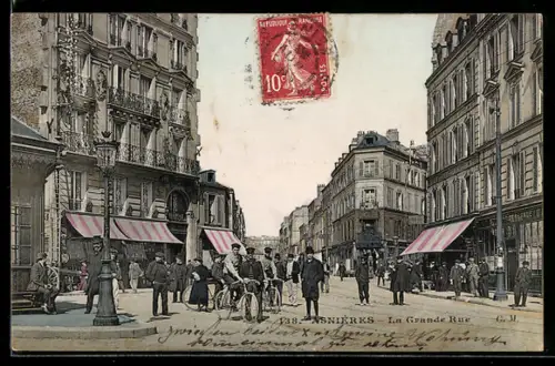 AK Asnières, La Grande-Rue