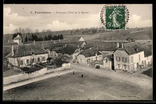 AK Fouchères, Panorama, Côté de la Mairie