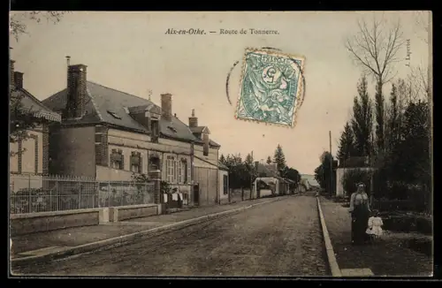 AK Aix-en-Othe, Route de Tonnerre