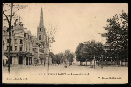 AK Chatellerault, Promenades Nord, Eglise, Pavillon