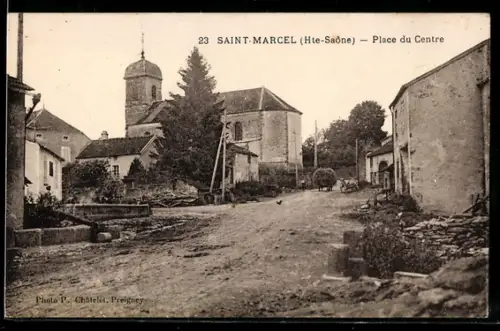 AK Saint-Marcel /Hte-Saone, Place du Centre