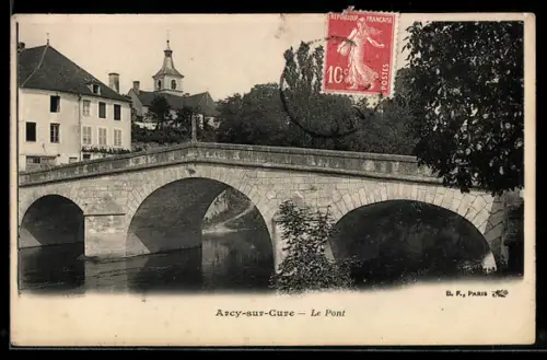 AK Arcy-sur-Cure, Le Pont