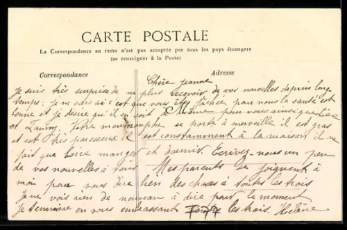 AK Fontainebleau, la Poste