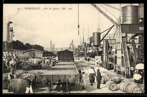 AK Bordeaux, Sur les Quais, Hafen