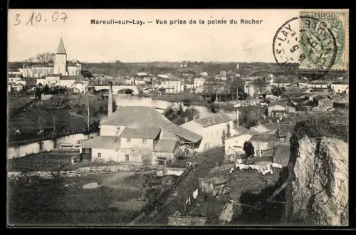 AK Mareuil-sur-Lay, Vue prise de la pointe du Rocher