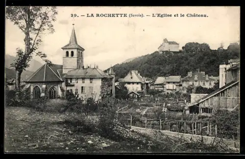 AK La Rochette, L`Eglise et le Chateau