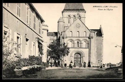 AK Mareuil-s-Lay /Vendée, Place de l`Église