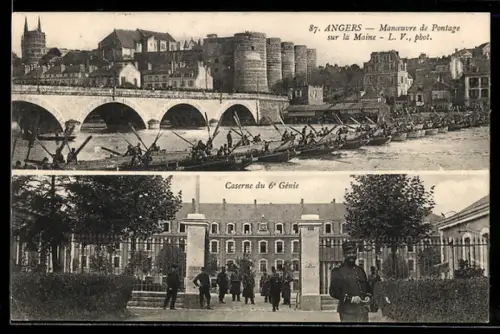 AK Angers, Manoevre de Pontage sur la Maine, Caserne du 6e Génie