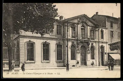 AK Alais, La Caisse d`Epargne et le Musée