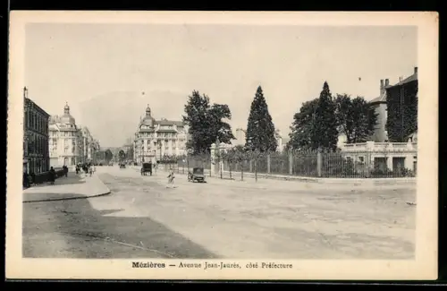 AK Mézières, Avenue Jean-Jaurès, Côté Préfecture