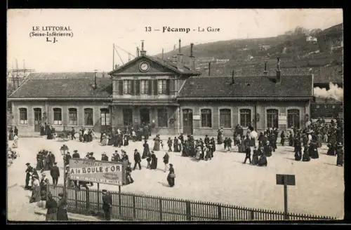 AK Fécamp /Seine-Inférieure, Le Littoral, La Gare