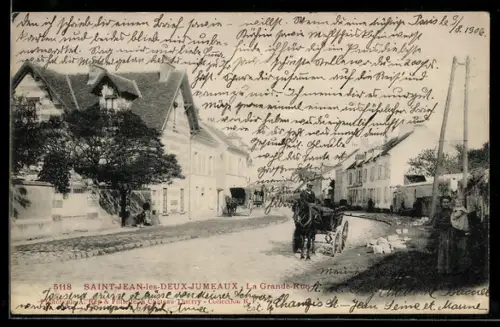 AK Saint-Jean-les-Deux-Jumeaux, La Grande-Rue