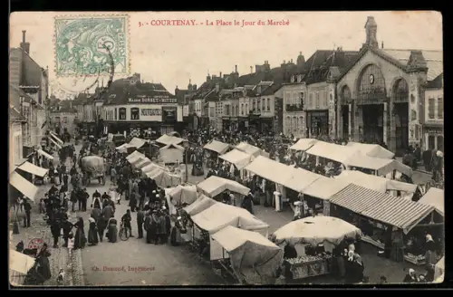 AK Courtenay, La Place le Jour du Marché