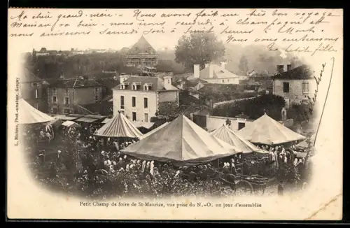 AK St-Maurice, Petit Champ de foire, vue prise du N.-O., unjour d`assemblée