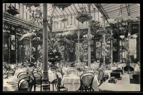 AK Paris, Restaurant Champeaux, Jardin d`Hiver, Diner des Theatres, Place de la Bourse