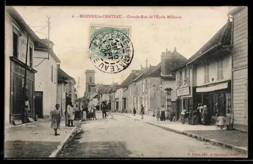 AK Brienne-le-Chateau, Grande-Rue de l`École Militaire