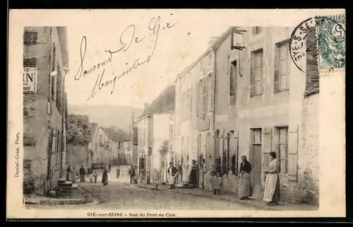 AK Gvé-sur-Seine, Rue du Pont de Clos
