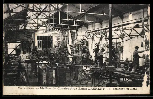 AK Baccarat /M.-et-M., Vue intérieur des Ateliers de Construction Émile Laurent