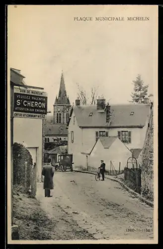 AK Saint-Cheron, Plaque Municipale Michelin