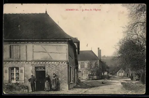 AK Sommeval, La Rue del`Eglise