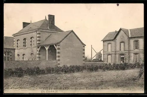 AK Saint-Léonard, Les deux Ecoles et le Moulin