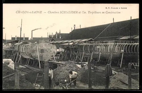 AK Chalon-s-Saone, Chantiers Schneider et Cie., Torpilleurs en Construction