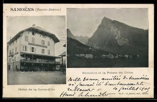 AK Samoens /Haute-Savoie, Hôtel de la Croix-d`Or, Pointe du Criou