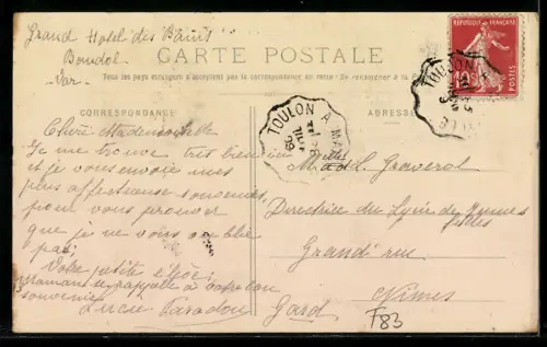 AK Bandol, Route Nationale