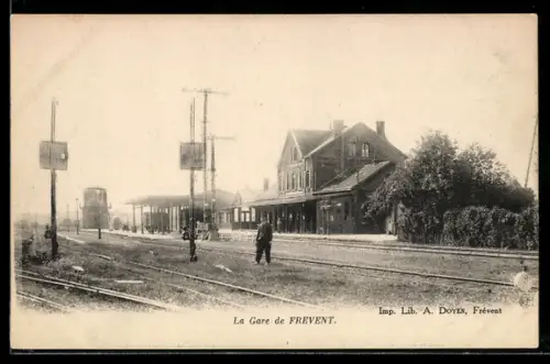 AK Frevent, La Gare, Bahnhof