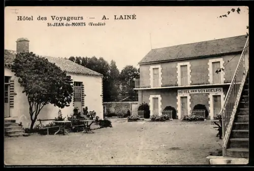 AK St-Jean-de-Monts /Vendée, Hôtel des Voyageurs, prop. A. Lainé