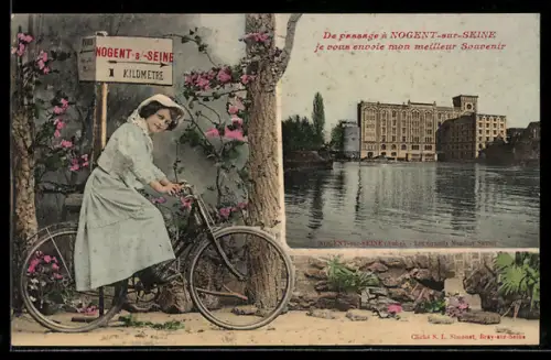 Grusskarten-AK Nogent-sur-Seine, Panorama