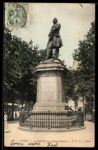 AK Paris, La statue de Ledru-Rollin