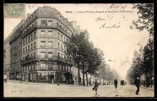 AK Paris, Avenue Philippe-Auguste et Boulevard de Charonne