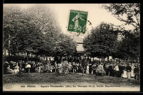 AK Paris, Square Parmentier, XIe, La Musique de la Garde Républicaine