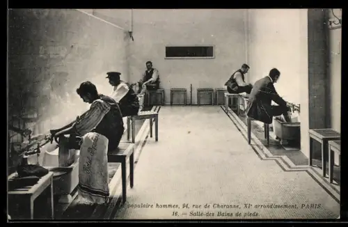 AK Paris, Salle des Bains de pieds, rue de Charonne, XIe arrondissement