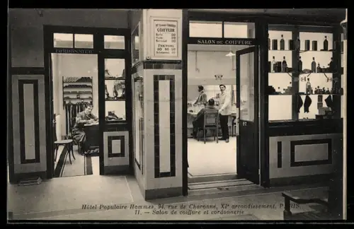 AK Paris, Salon de coiffure et cordonnerie rue de Charonne