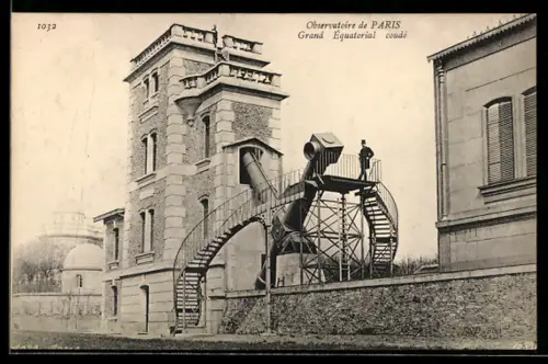AK Paris, Observatoire de Paris, Grand Équatorial coudé