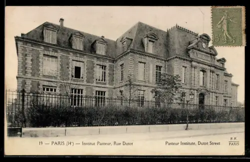 AK Paris, Institut Pasteur, Rue Dutot