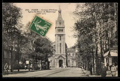 AK Paris, Avenue d`Orléans, Église St-Pierre de Montrouge, XIVe arr