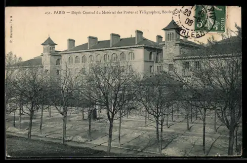 AK Paris, Dépôt Central du Matériel des Postes et Télégraphes, Boulevard Brune