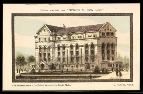 AK Paris, Fondation Arménienne Marie Nubar, oeuvre de L. Nafilyan