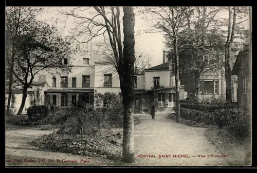 AK Paris, Hôpital Saint-Michel, Vue d`ensemble