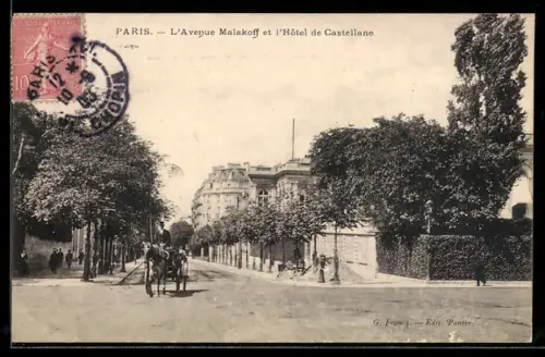 AK Paris, L`Avenue Malakoff et l`Hôtel de Castellane