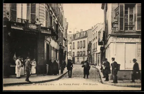 AK Paris, Le Vieux Passy, Rue Nicolo