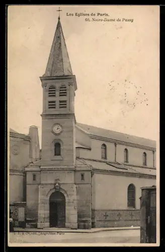 AK Paris, Église Notre-Dame de Passy