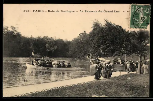 AK Paris, Bois de Boulogne, Le Passeur du Grand Lac