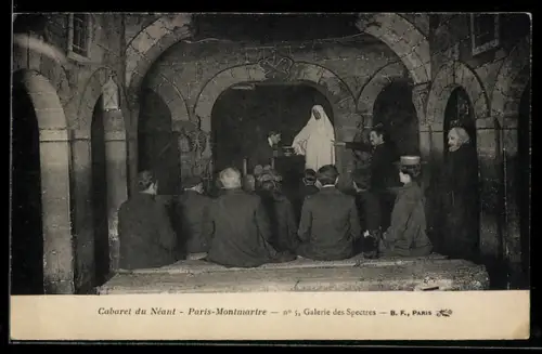 AK Paris-Montmartre, Cabaret du Néant, Galerie des Spectres