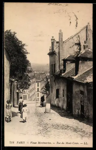 AK Paris, Vieux Montmartre, Rue du Mont-Cenis
