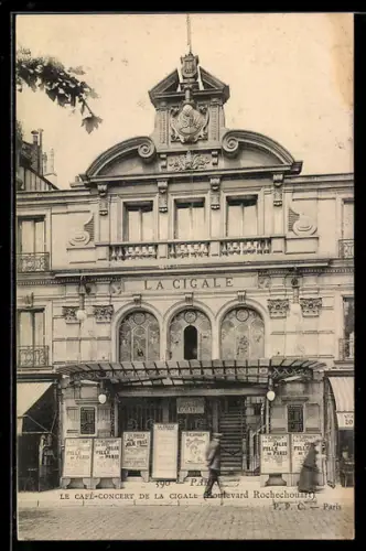 AK Paris, Le Café-Concert de La Cigale, Boulevard Rochechouart